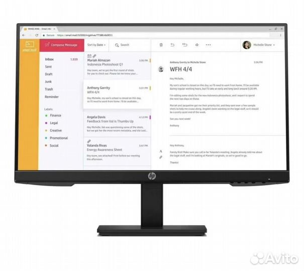 Монитор HP P24h G4 23.8