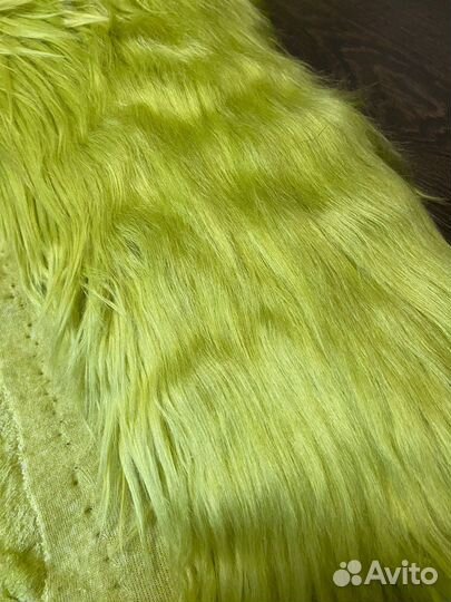 Мех зеленая лама 50-130 см