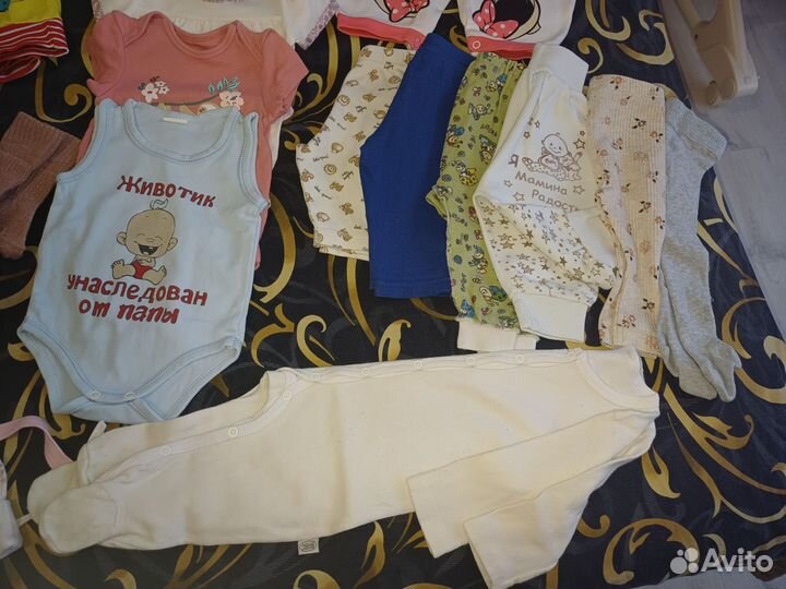 Вещи на девочку 56-62, 0-6месяцев
