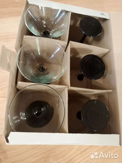 Бокалы для мартини/коктейля, 6 шт. Новые