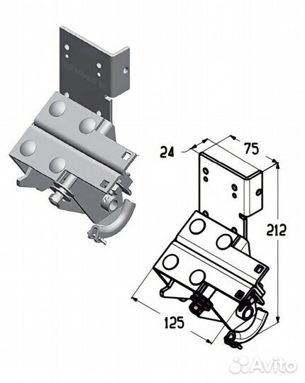 Кронштейн для секционных ворот Alutech