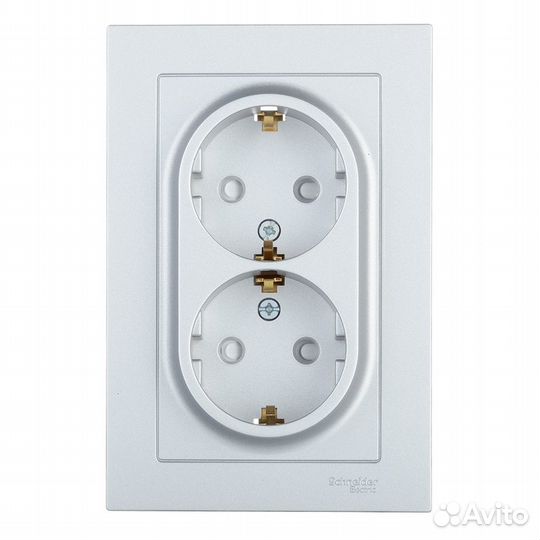 Розетка с рамкой ATN000326 двойная скрытая установ