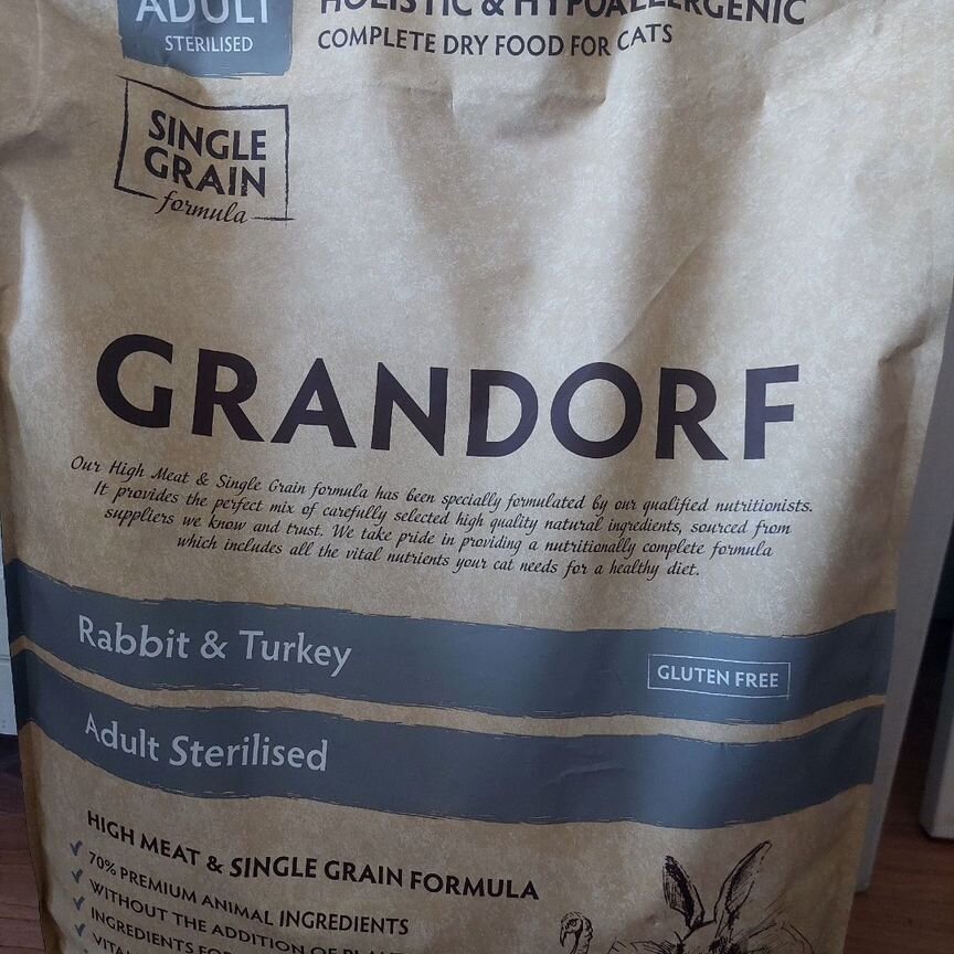 Сухой корм для кошек Grandorf Rabbit & Turkey