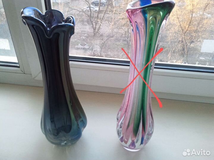 Вазы,гутное стекло,ссср