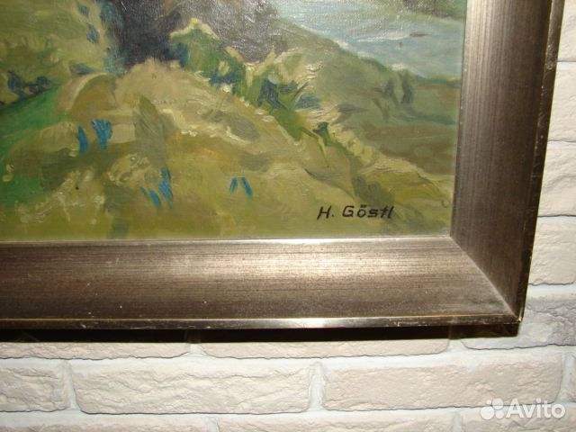 Горный пейзаж mountain village Тироль Масло