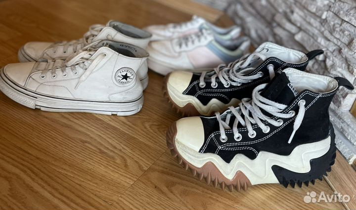 Кожаные кеды respect 38, Converse 37
