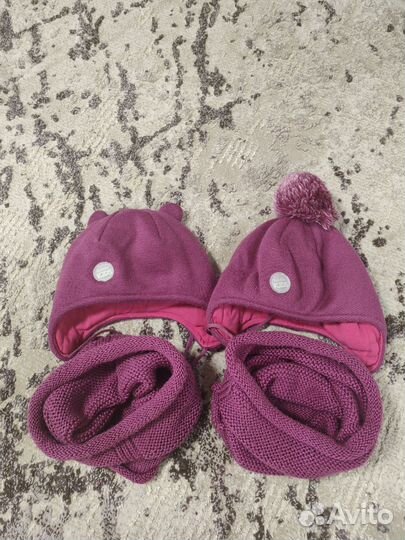 Комплект шапка и шарф для девочек