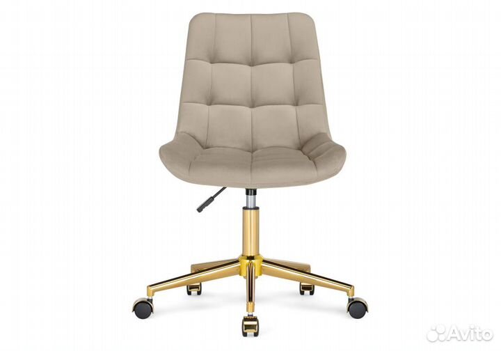 Офисное кресло Честер бежевый (california 102) - золото