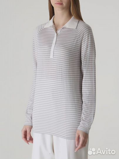 Поло кашемировое в полоску Kiton