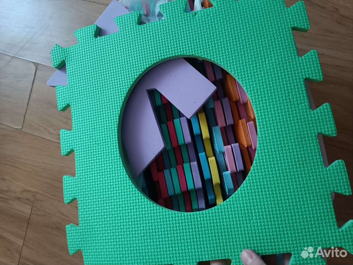 Развивающий тёплый коврик-пазл