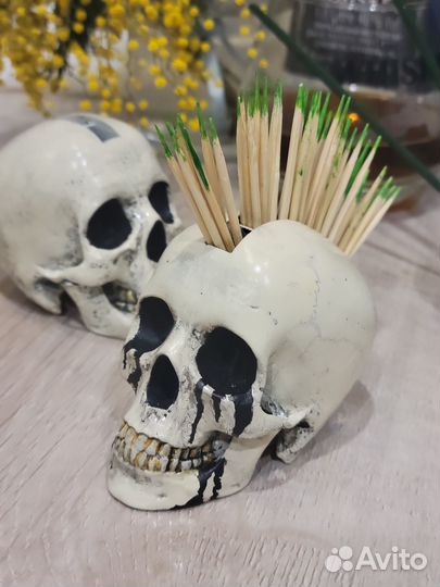 Держатель для зубочисток Череп-Панк