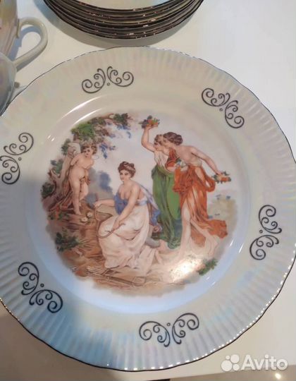 Кофейно-чайный сервиз Мадонна, гдр Jimenau, винтаж