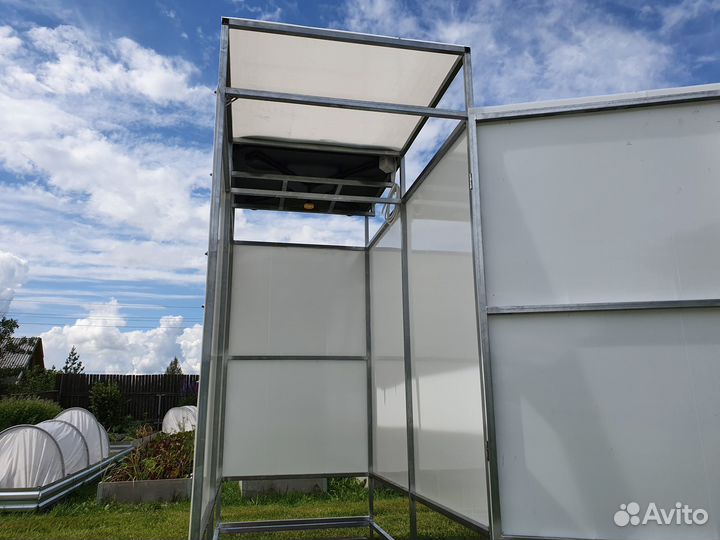 Душ дачный каркас с баком и без 1х2м,1х1м