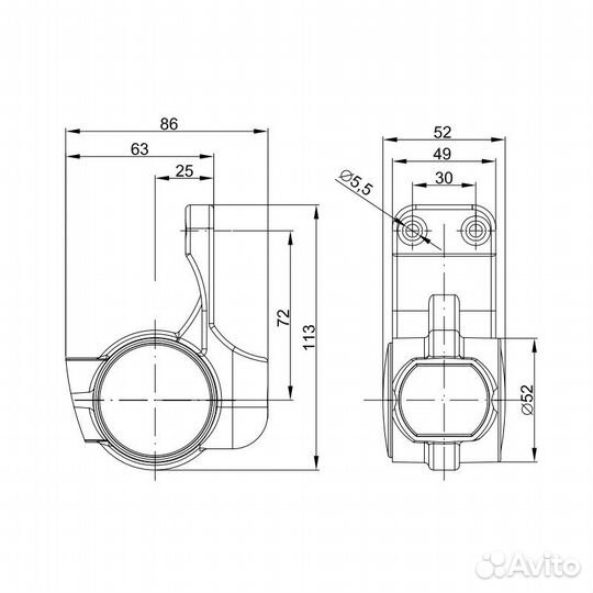 Фонарь контурный на прицеп FT-140 W P (правый) фон