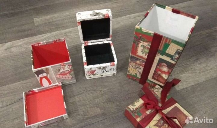 Коробочки подарочные, сундучки, копилка, свечи