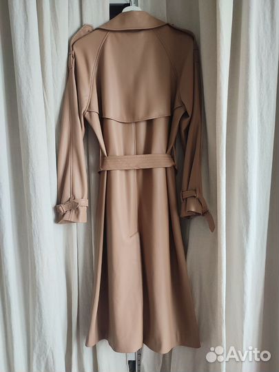 Плащ тренч кожаный женский новый