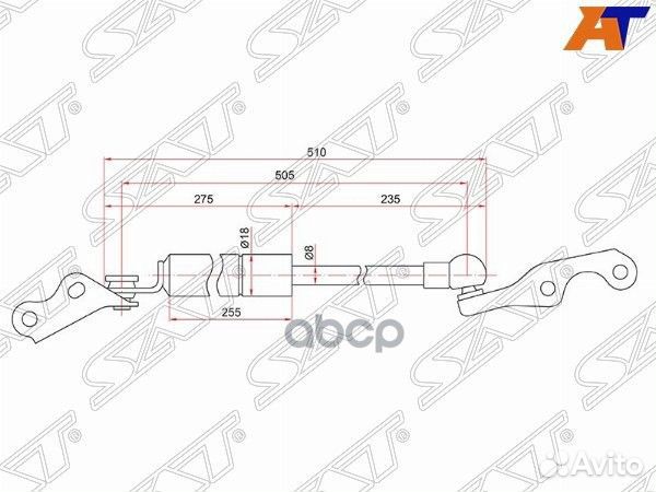 Амортизатор задней двери toyota vitz 99-05 LH S