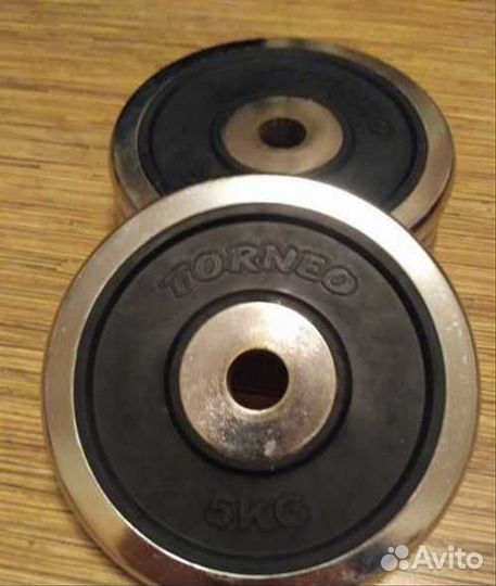 Блины Torneo 5 кг хром комплект 4 шт