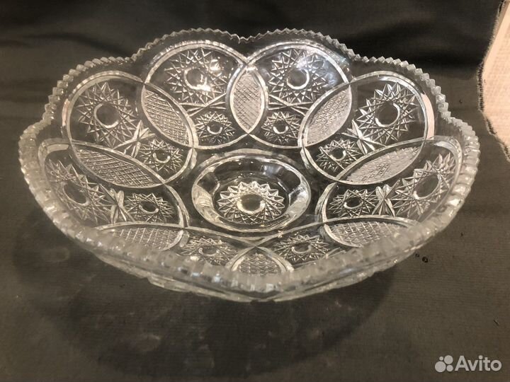 Ваза для фруктов хрусталь