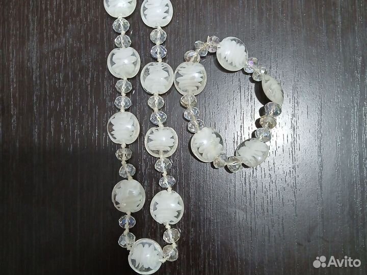 Бусы и браслет из стекляруса