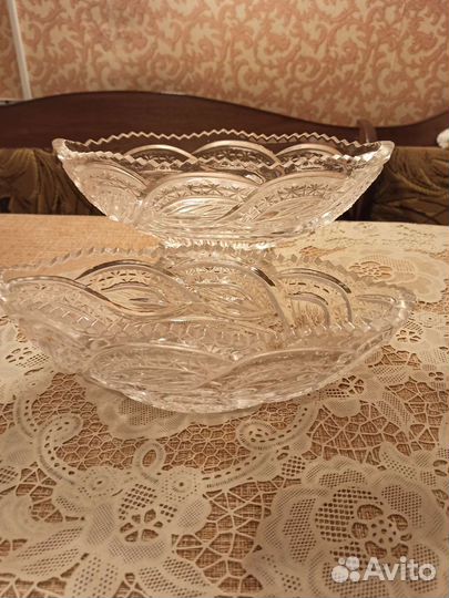 Хрустальная ваза для фруктов и конфет