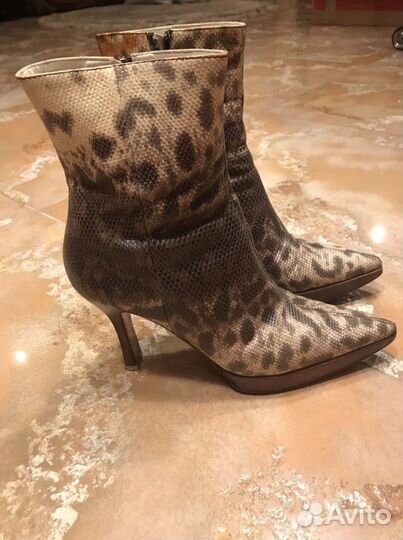 Итальянские Ботильоны Ботинки кожаные Baldinini