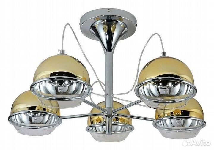 Люстра на штанге lumina deco Veroni LDC 1029-5 GD