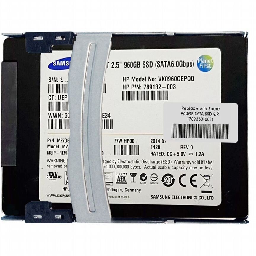 [789363-001] Жесткий Диск Hp 789363-001 960gb SATA3 2.5" Ssd
