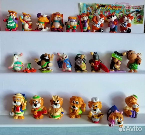 Киндер 90-х Коллекции Единички Перевертыши акулы