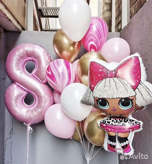 Воздушные шары для девочки