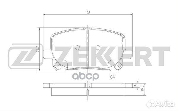 Колодки тормозные BS2704 Zekkert