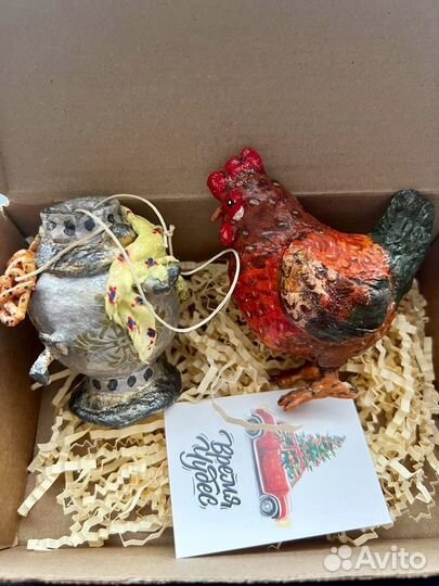 Самовар и курочки из ваты