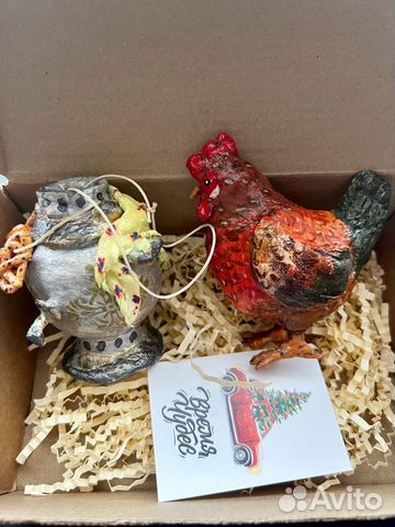 Самовар и курочки из ваты