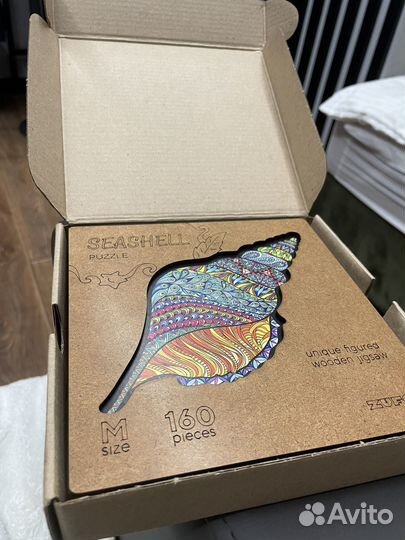 Деревянные пазлы ракушка