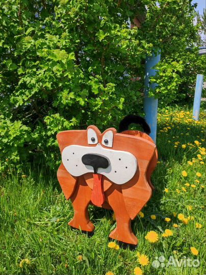 Собака для цветов. Столярные изделия ручной работы