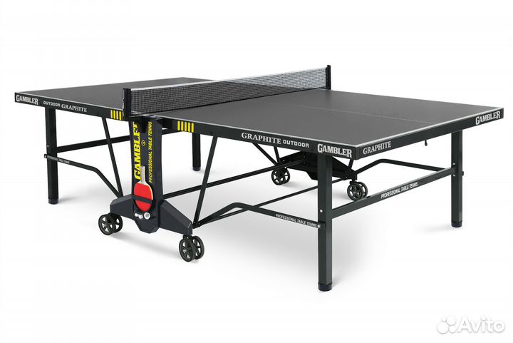 Стол теннисный Gambler graphite Всепогодный