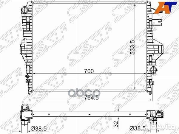 Радиатор VW touareg/porsche cayenne 10- VW00010