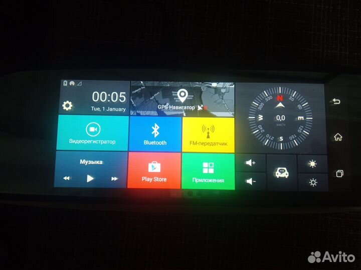 Накладное зеркало заднего вида с навигацией и реги