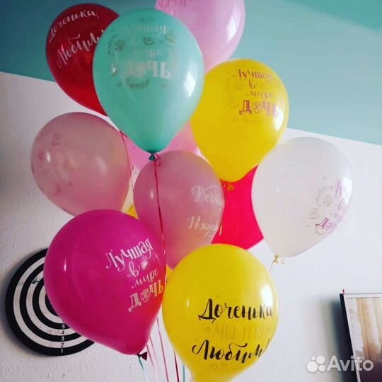 Композиции из шаров и просто шарики с гелием