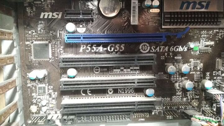 Материнская плата на lga 1156 xeon x3450 DDR3 12GB