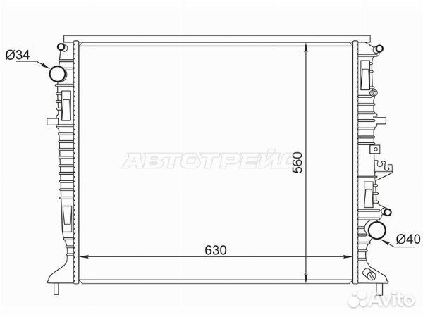 Радиатор geely atlas 16-22