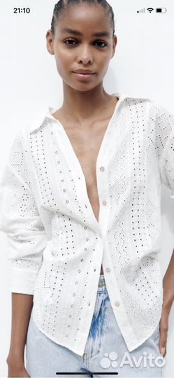 Белая рубашка zara
