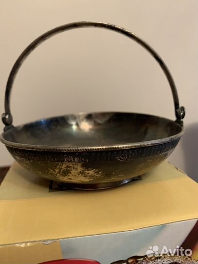 Мельхиоровая конфетница. СССР