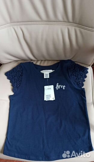 Блузка для девочки новая, H&M, р.128-134