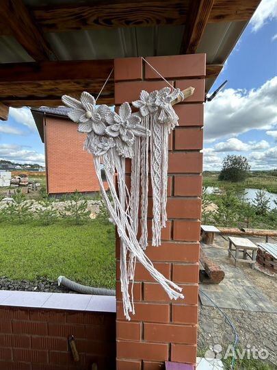 Макраме панно цветы