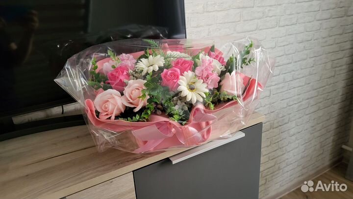 Букет из мыльных цветов