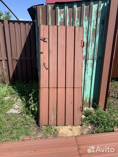 Ворота с калиткой бу,из советского металла