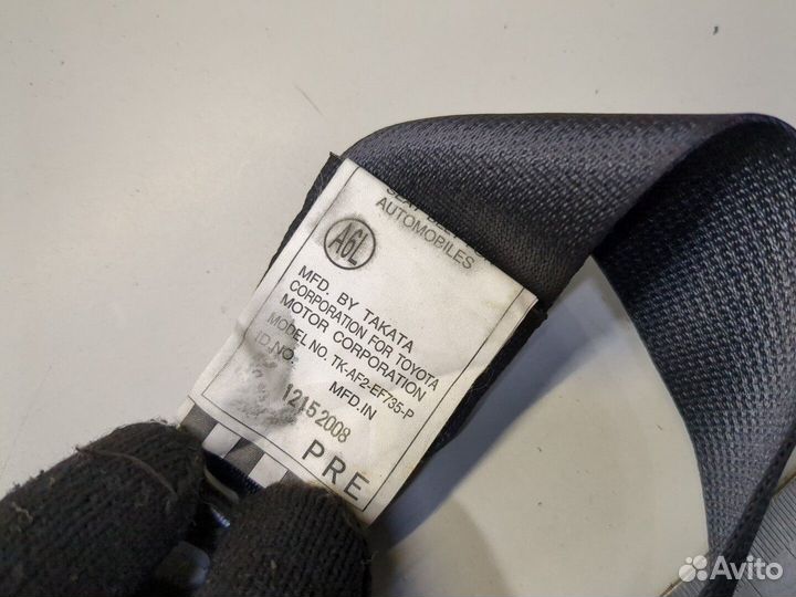 Ремень безопасности Toyota Corolla E15, 2008