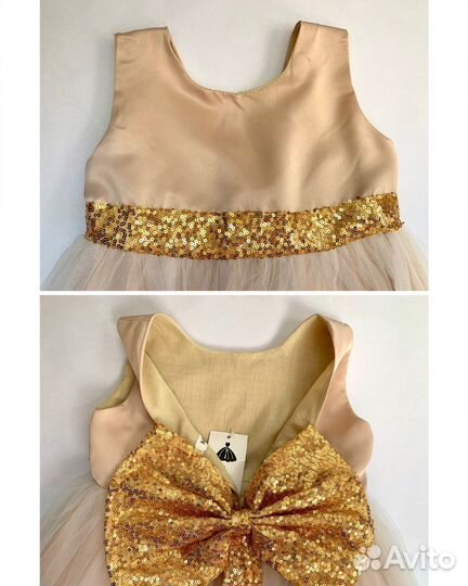 Платье нарядное для девочки пайетки вышивка новое