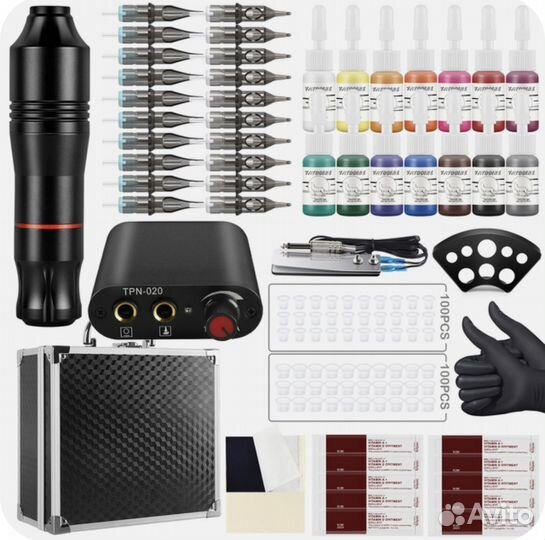 Тату набор. Новый. с роторной тату машинкой